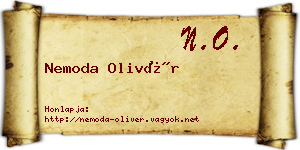 Nemoda Olivér névjegykártya