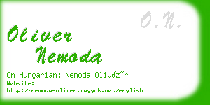 oliver nemoda business card